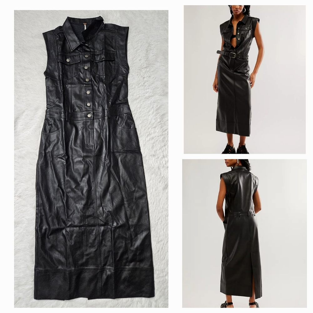 Free People Danni Midi Black